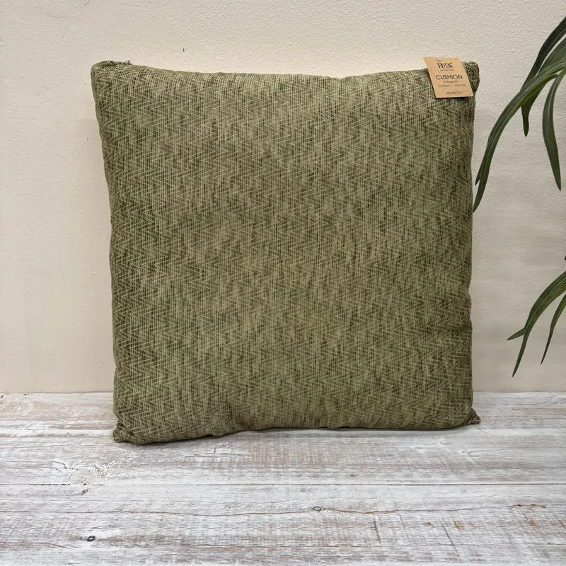 H&S Collection Chevron Kissen grün 45x45 Neuware Dekokissen