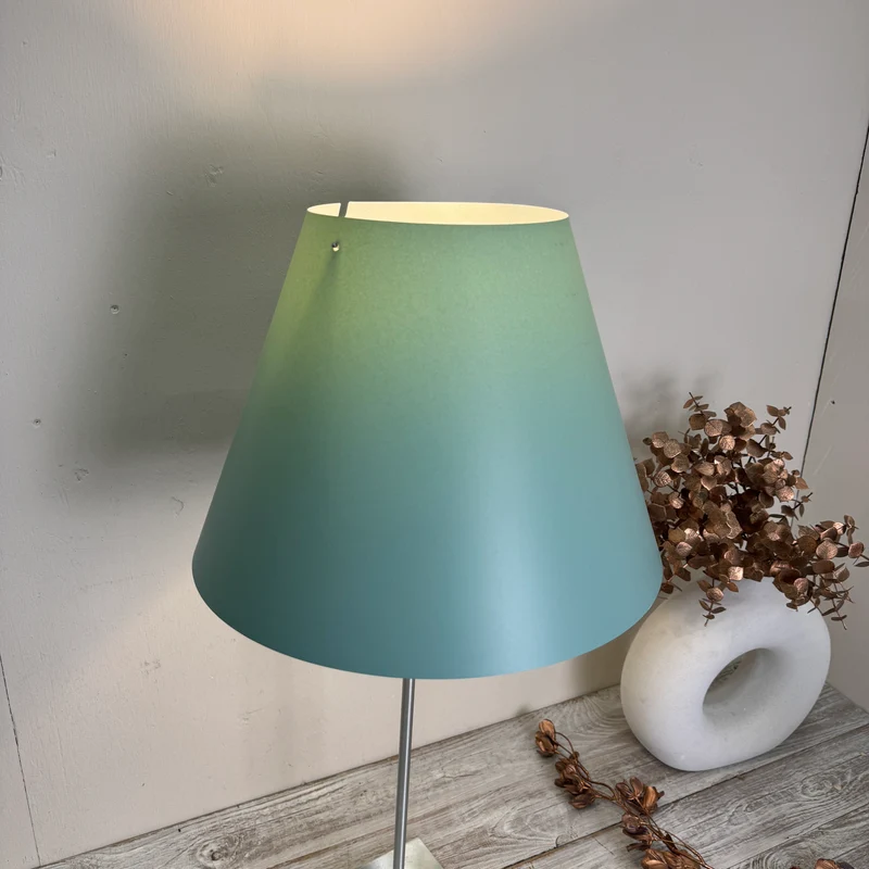 Luceplan Costanzina D13 Tischlampe Türkis Silbern Lampe Gebraucht