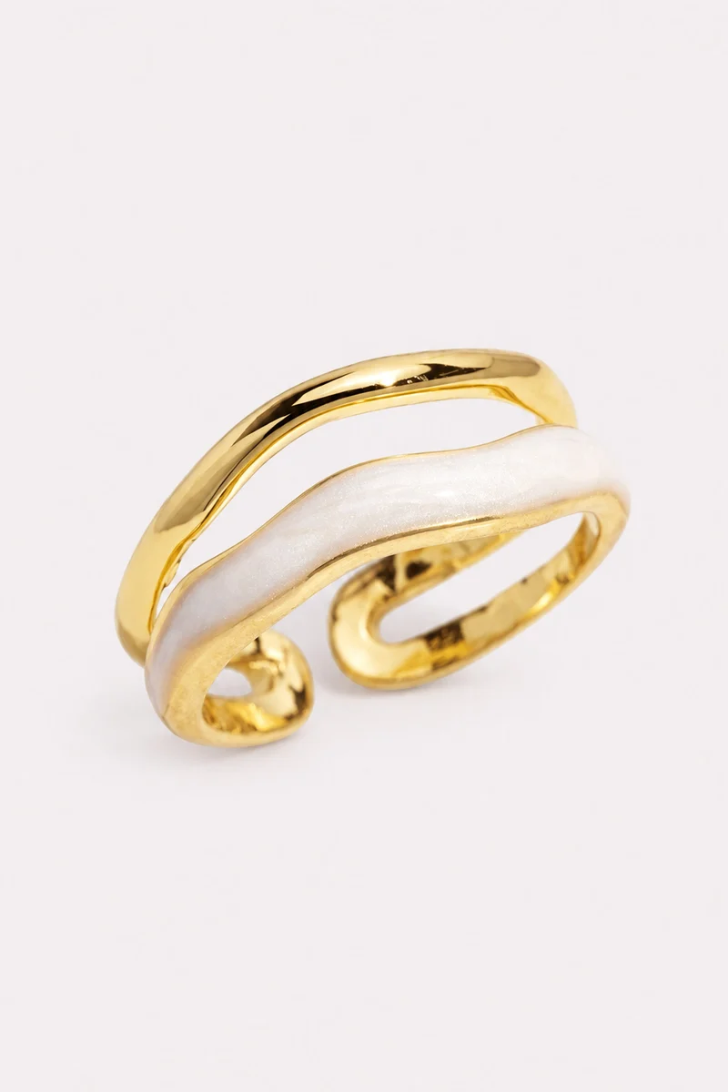 Ivory Dune Adjustable Layered Ring