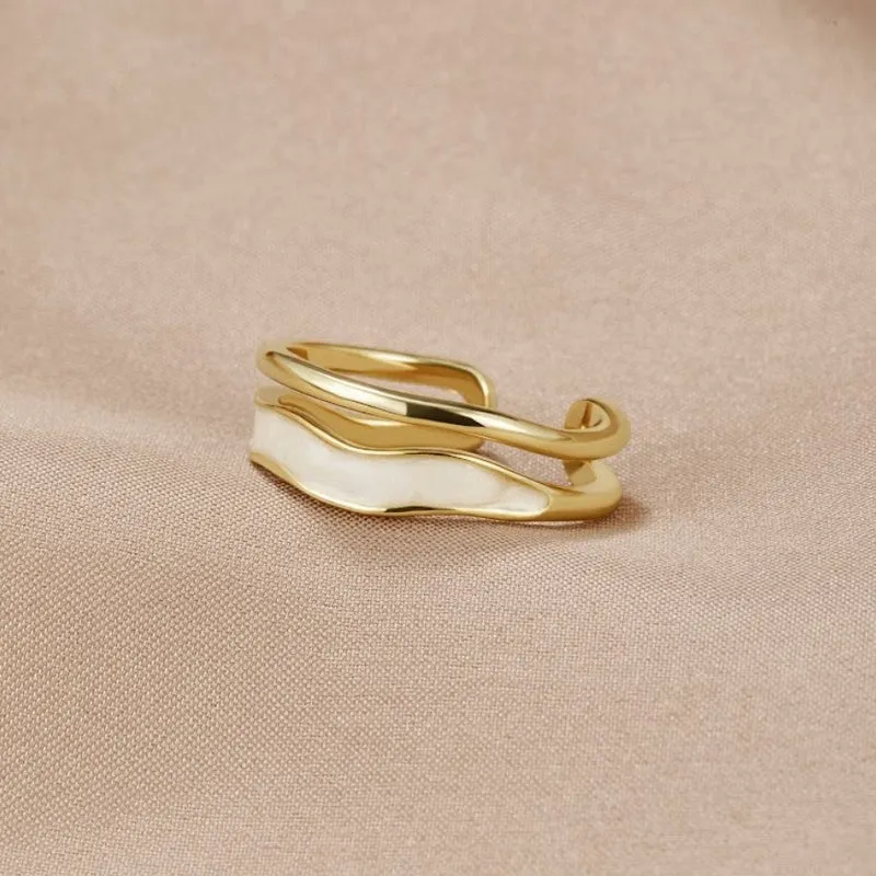 Ivory Dune Adjustable Layered Ring
