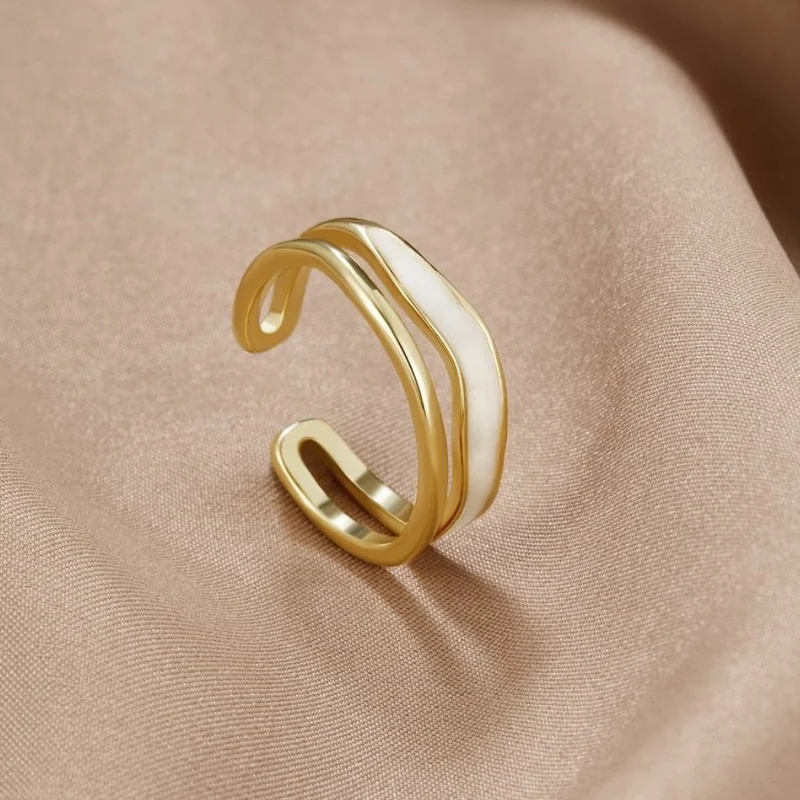 Ivory Dune Adjustable Layered Ring