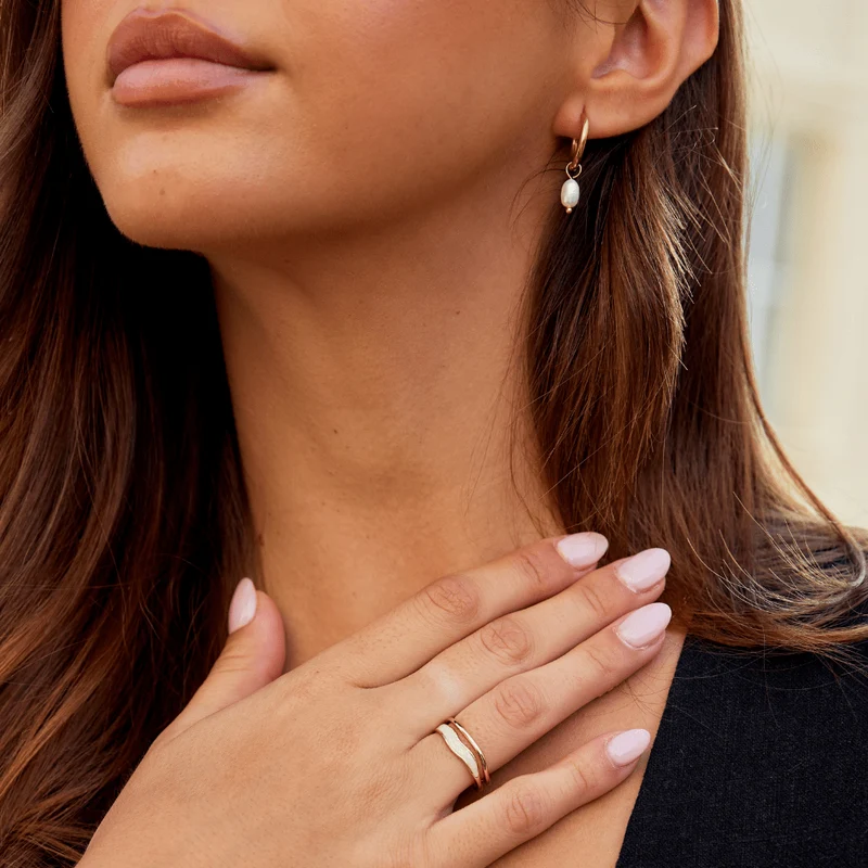 Ivory Dune Adjustable Layered Ring