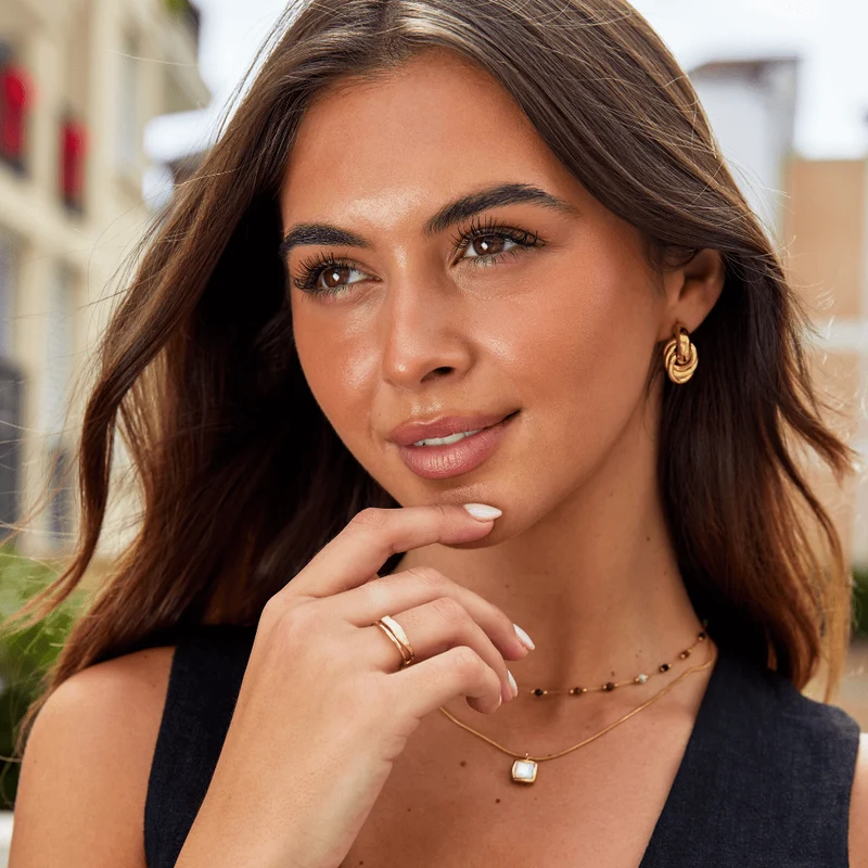 Ivory Dune Adjustable Layered Ring