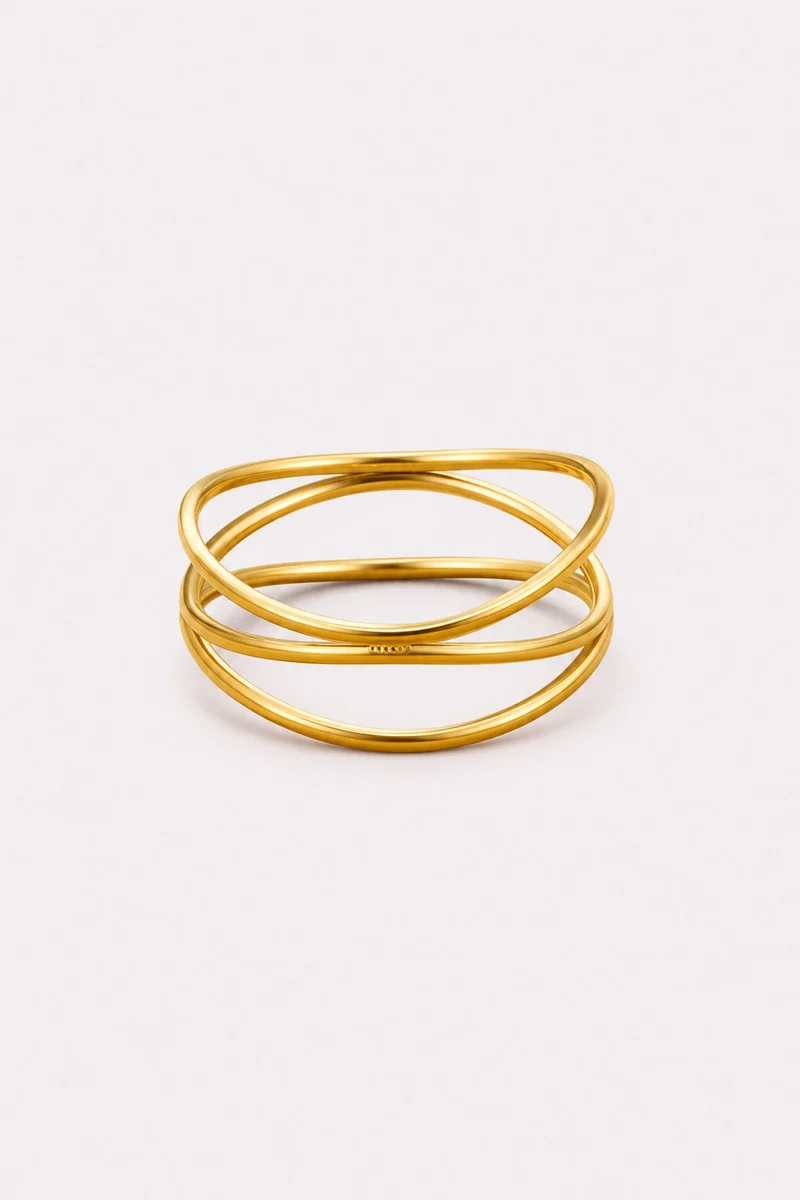 Infinite Lines Gold Loop Ring
