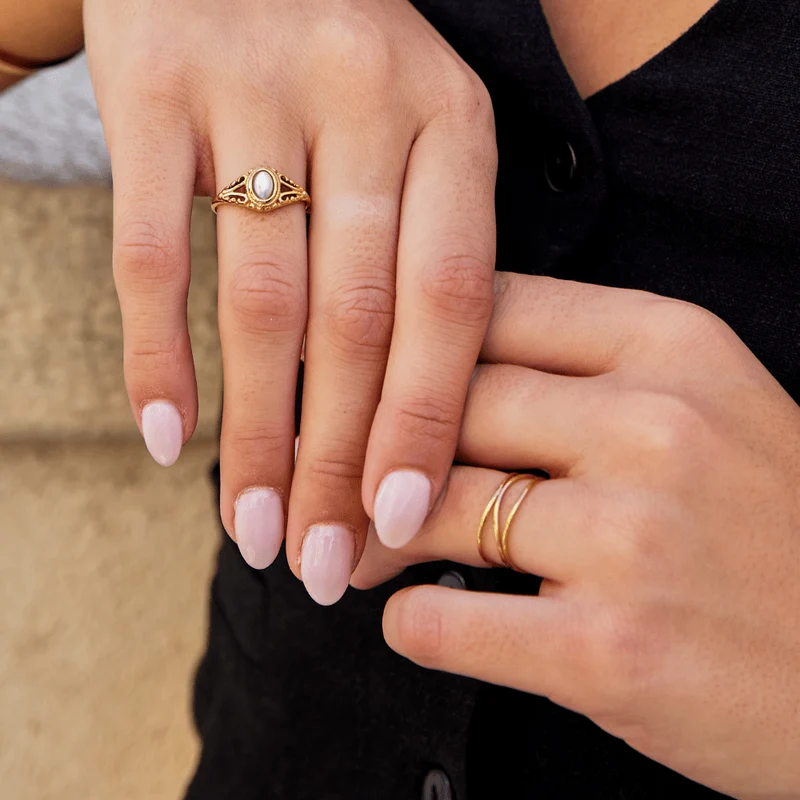 Infinite Lines Gold Loop Ring