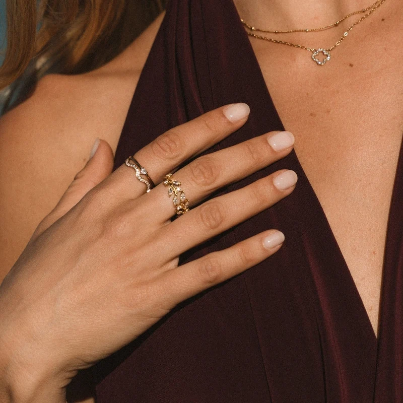 Wildvine Adjustable Crystal Ring