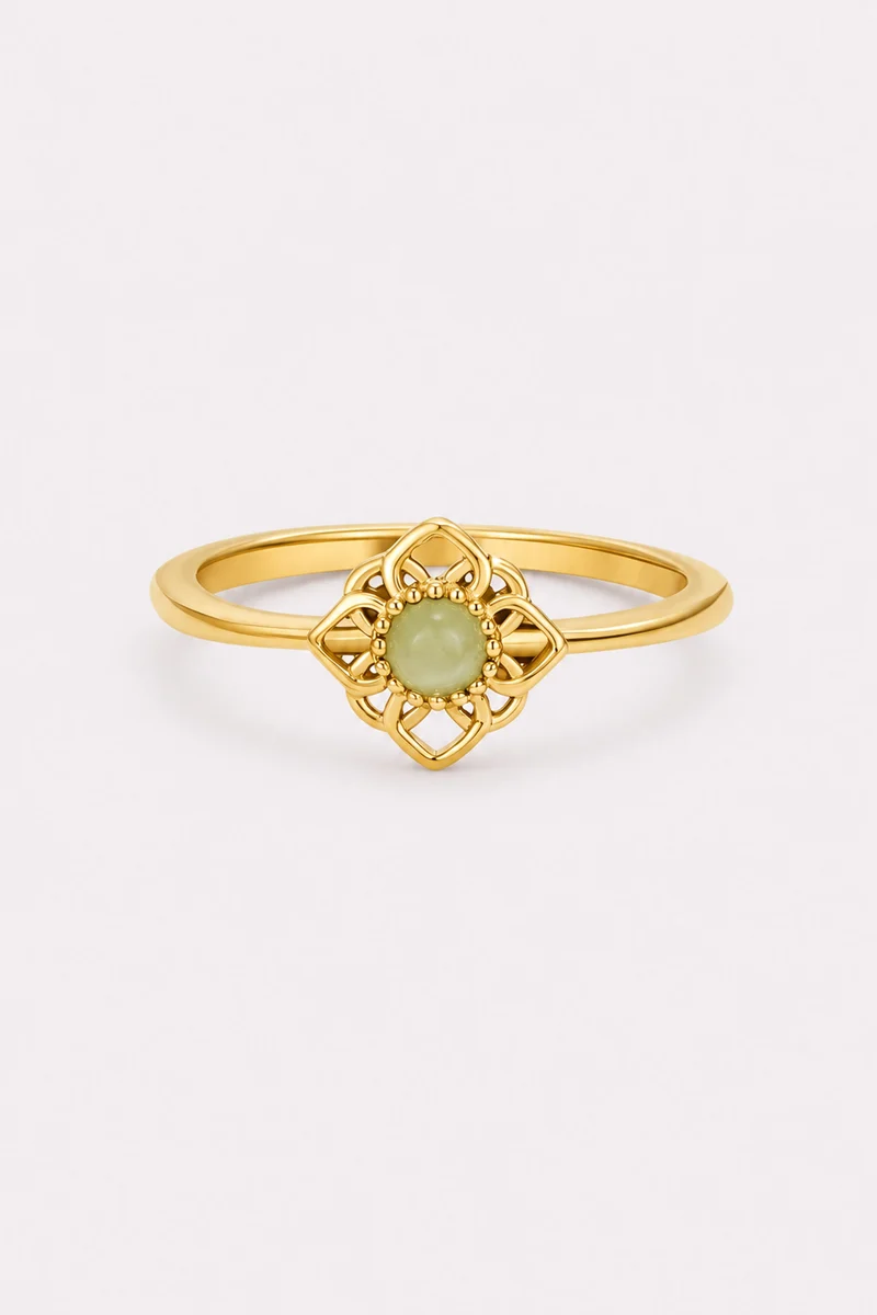 Lotus Reverie Gold Floral Ring