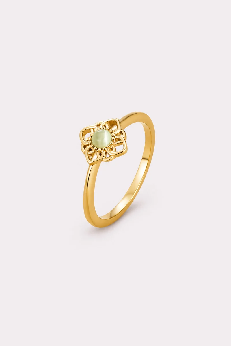 Lotus Reverie Gold Floral Ring