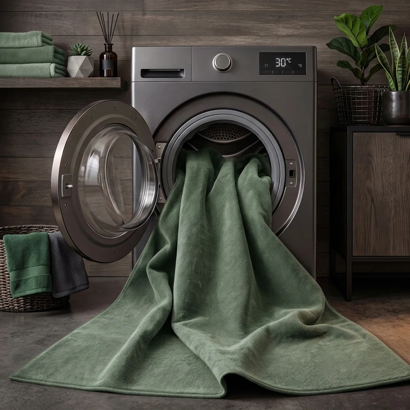 Waschbarer Kurzflor Teppich, rutschfest & weich, Einfarbig für Wohnzimmer, Schlafzimmer, Küche & Kinderzimmer