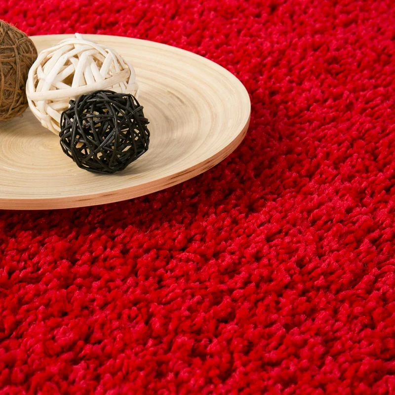 Prime Shaggy Hochflor Teppich in 13 Uni Farben + Runde Teppiche Wohnzimmer