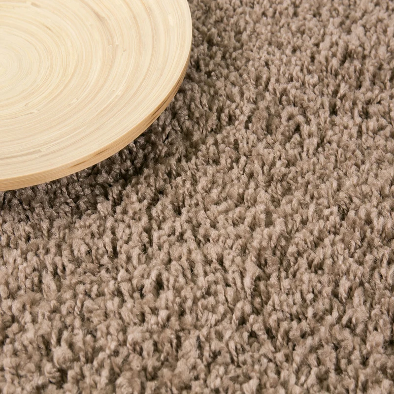 Prime Shaggy Hochflor Teppich in 13 Uni Farben + Runde Teppiche Wohnzimmer