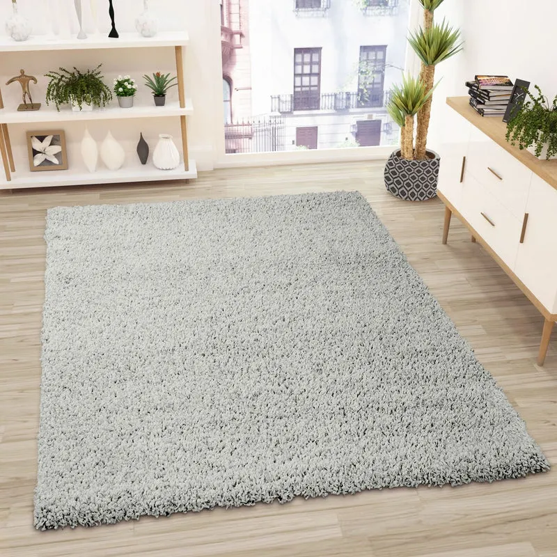 Prime Shaggy Hochflor Teppich in 13 Uni Farben + Runde Teppiche Wohnzimmer