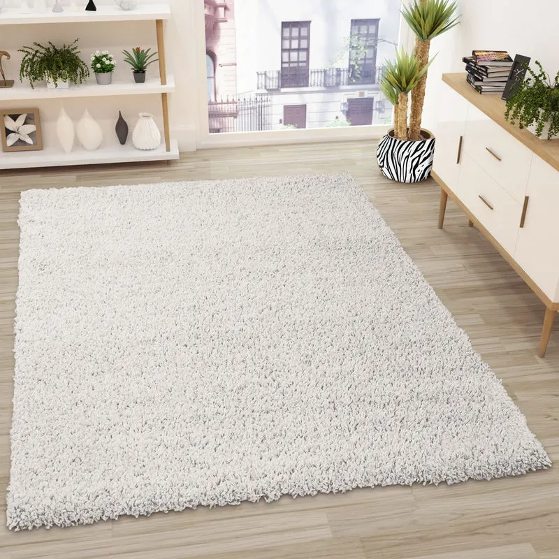 Prime Shaggy Hochflor Teppich in 13 Uni Farben + Runde Teppiche Wohnzimmer