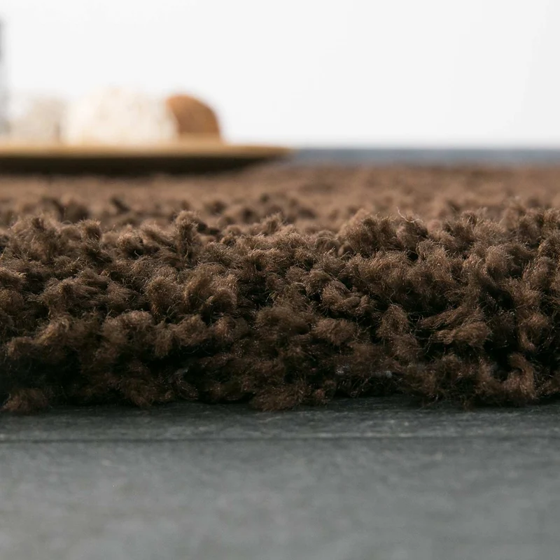 Prime Shaggy Hochflor Teppich in 13 Uni Farben + Runde Teppiche Wohnzimmer