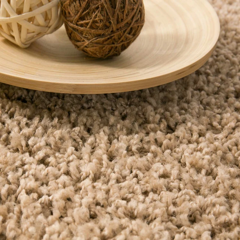Prime Shaggy Hochflor Teppich in 13 Uni Farben + Runde Teppiche Wohnzimmer
