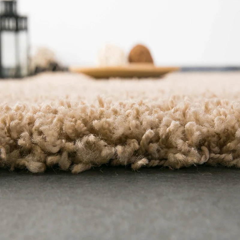 Prime Shaggy Hochflor Teppich in 13 Uni Farben + Runde Teppiche Wohnzimmer
