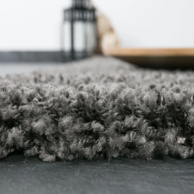 Prime Shaggy Hochflor Teppich in 13 Uni Farben + Runde Teppiche Wohnzimmer