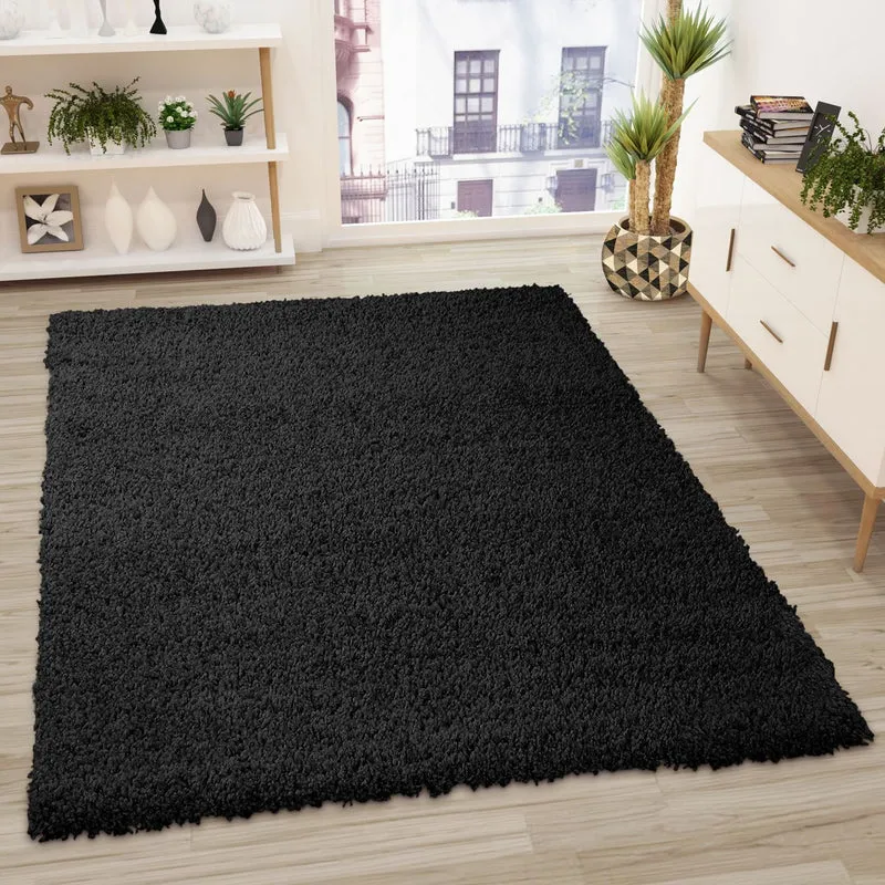 Prime Shaggy Hochflor Teppich in 13 Uni Farben + Runde Teppiche Wohnzimmer