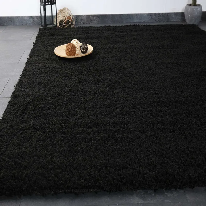 Prime Shaggy Hochflor Teppich in 13 Uni Farben + Runde Teppiche Wohnzimmer