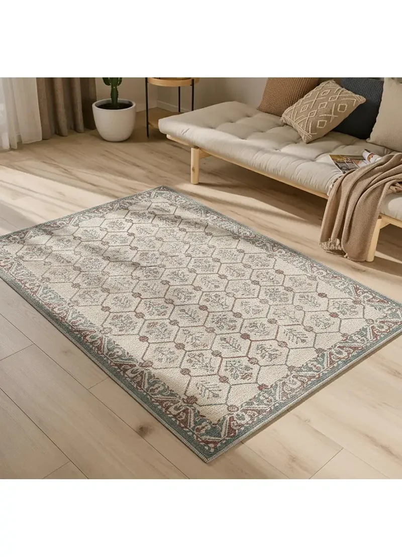 Alfombra de exterior de estilo vintage Lua 3108 Azul