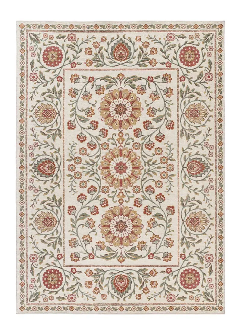 Alfombra de exterior clásica con motivos florales Lua 3104 Multicolor