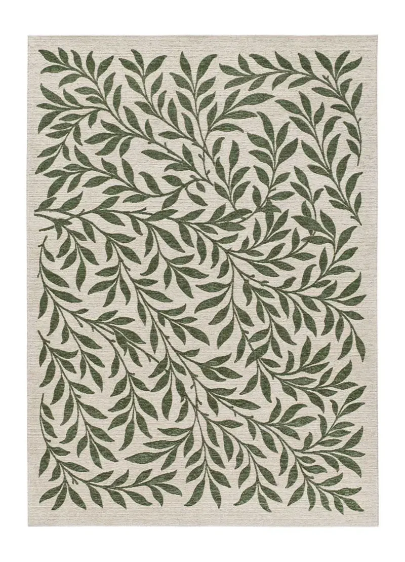 Alfombra de exterior con motivos florales Lua 3103 Verde