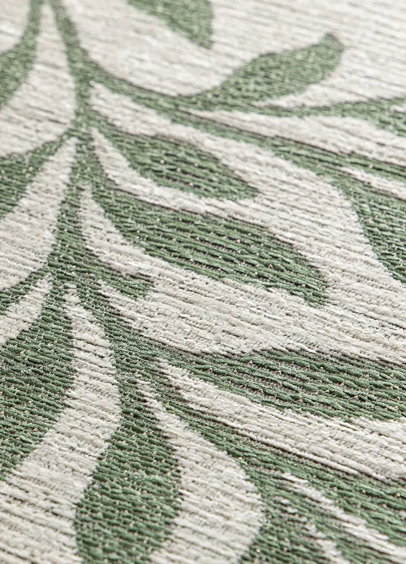 Alfombra de exterior con motivos florales Lua 3103 Verde