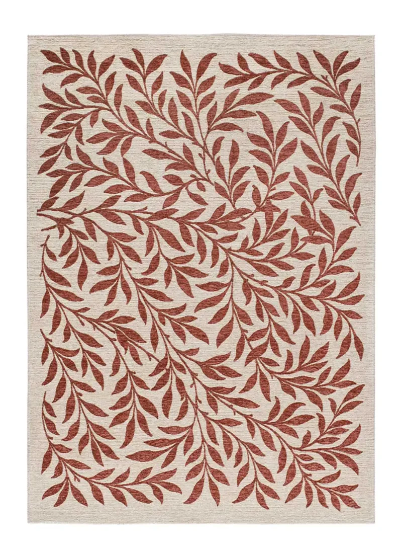 Alfombra de exterior con motivos florales Lua 3103 Caldera