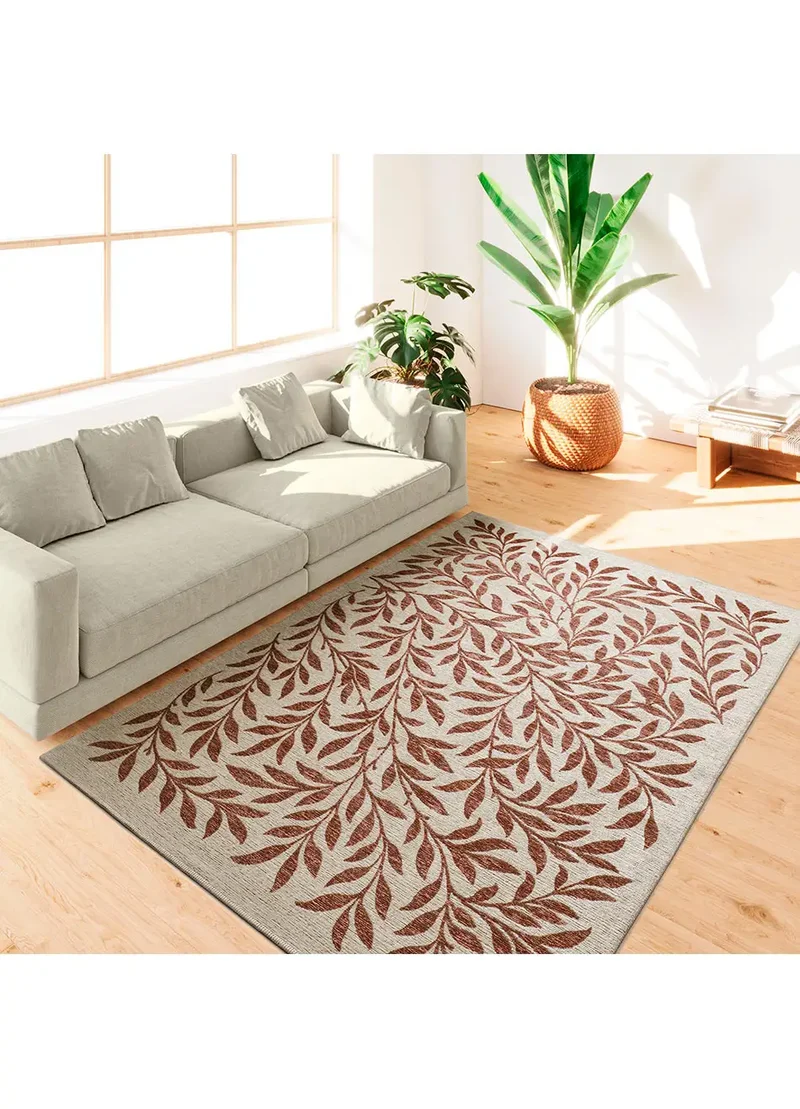 Alfombra de exterior con motivos florales Lua 3103 Caldera