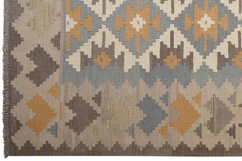 Kelim Gashgai · Handgewebt – Beige, 238x174 cm