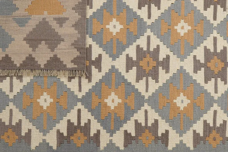 Kelim Gashgai · Handgewebt – Beige, 238x174 cm
