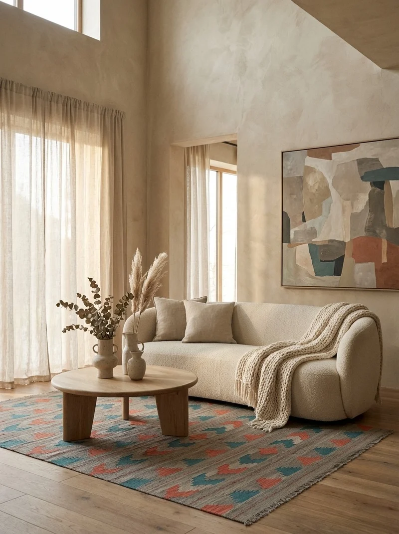 Kelim Gashgai · Handgewebt – Beige, 249x170 cm