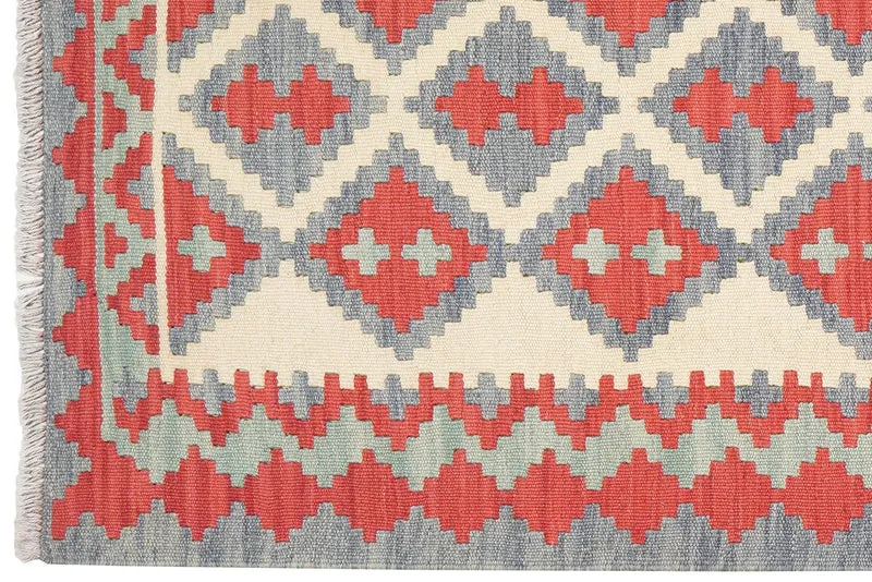 Kelim Gashgai · Handgewebt – Beige, 204x87 cm