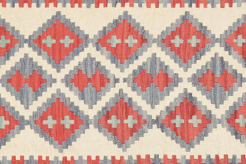 Kelim Gashgai · Handgewebt – Beige, 204x87 cm