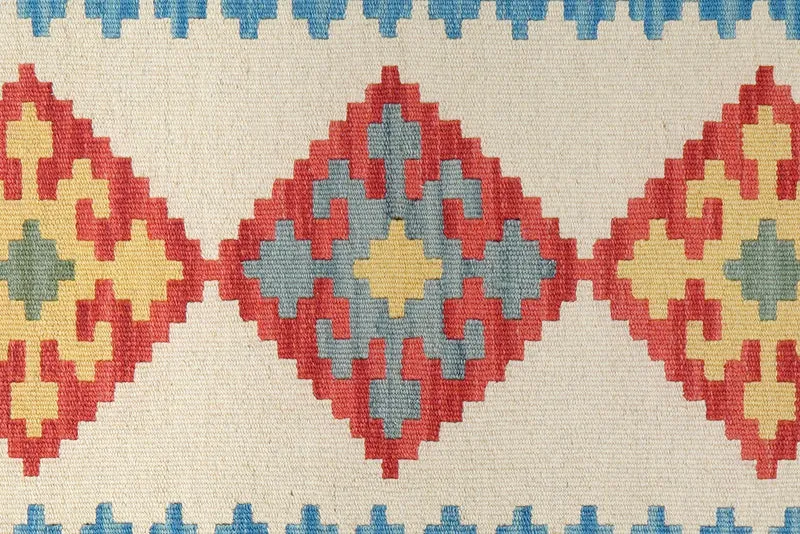 Kelim Gashgai · Handgewebt – Beige, 200x79 cm