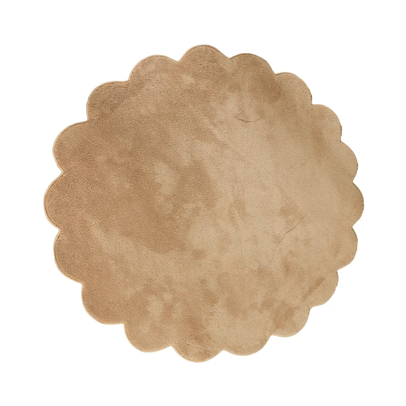 Waschbarer Teppich Rund - Puck Braun