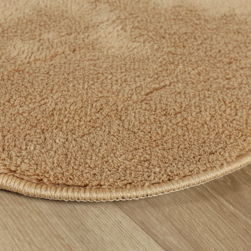 Waschbarer Teppich Rund - Puck Braun