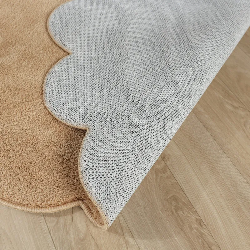 Waschbarer Teppich Rund - Puck Braun