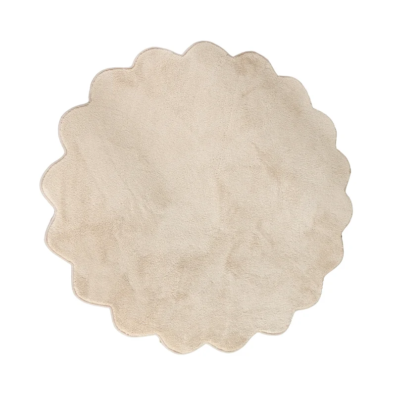 Waschbarer Teppich Rund - Puck Beige