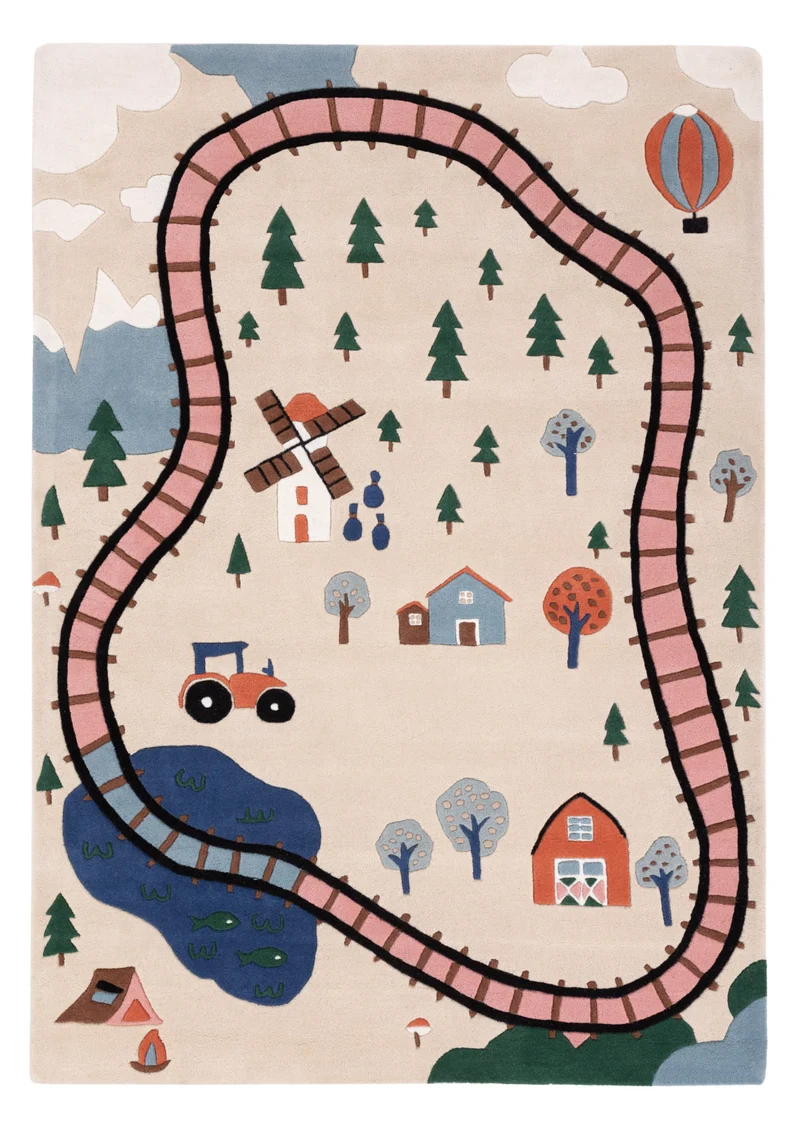Kinderteppich Eisenbahn