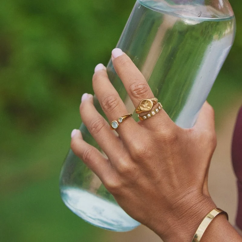 Azure Muse Natural Stone Wrap Ring
