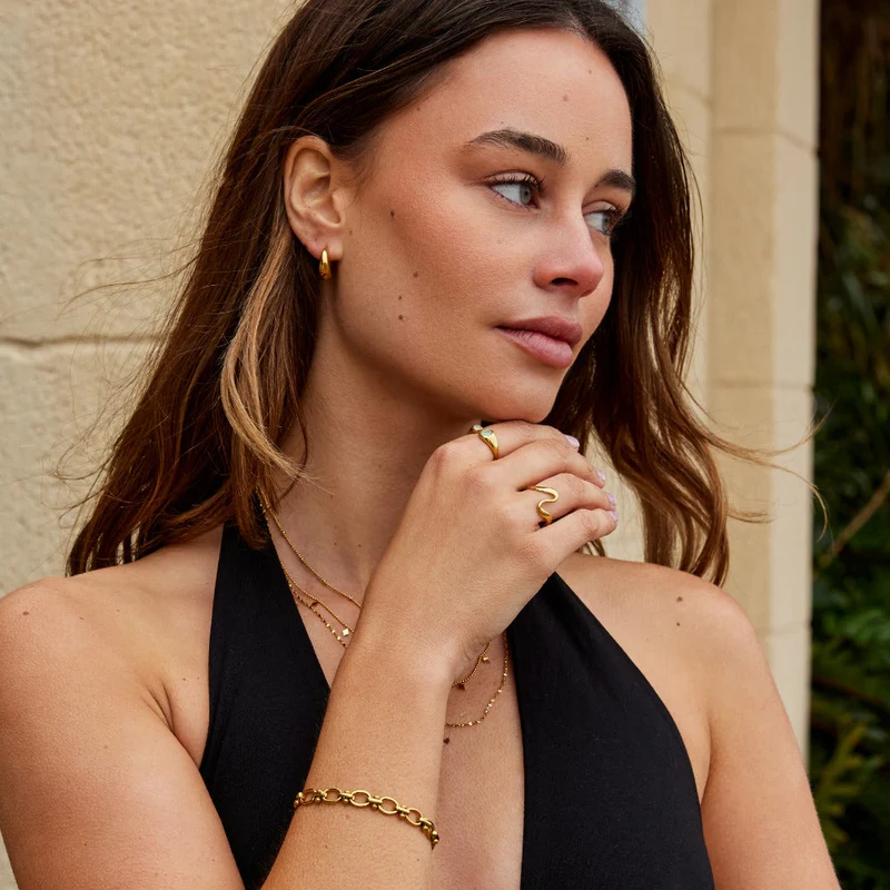 Azure Muse Natural Stone Wrap Ring