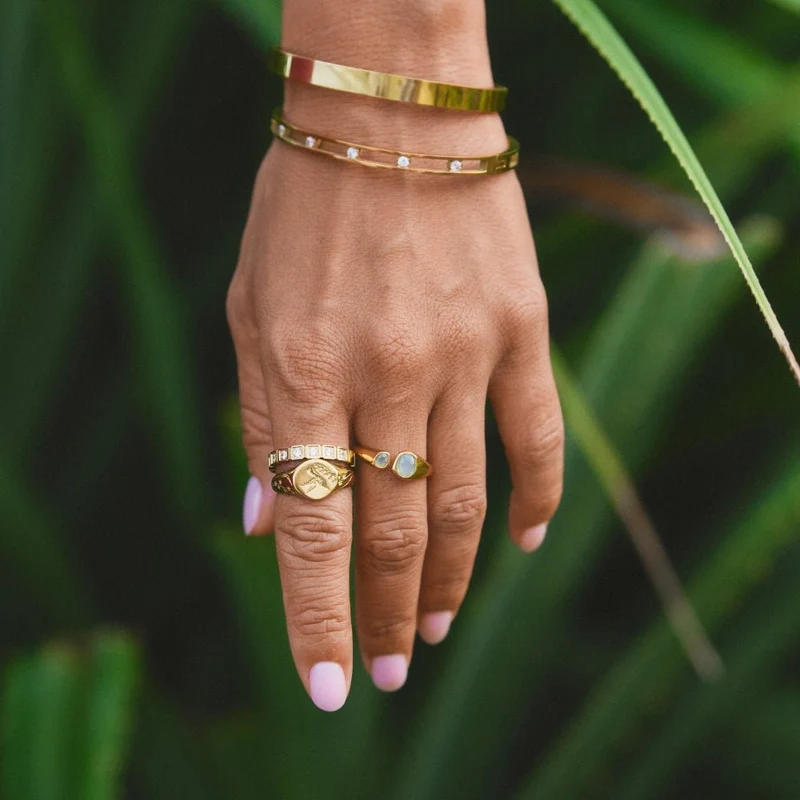 Azure Muse Natural Stone Wrap Ring