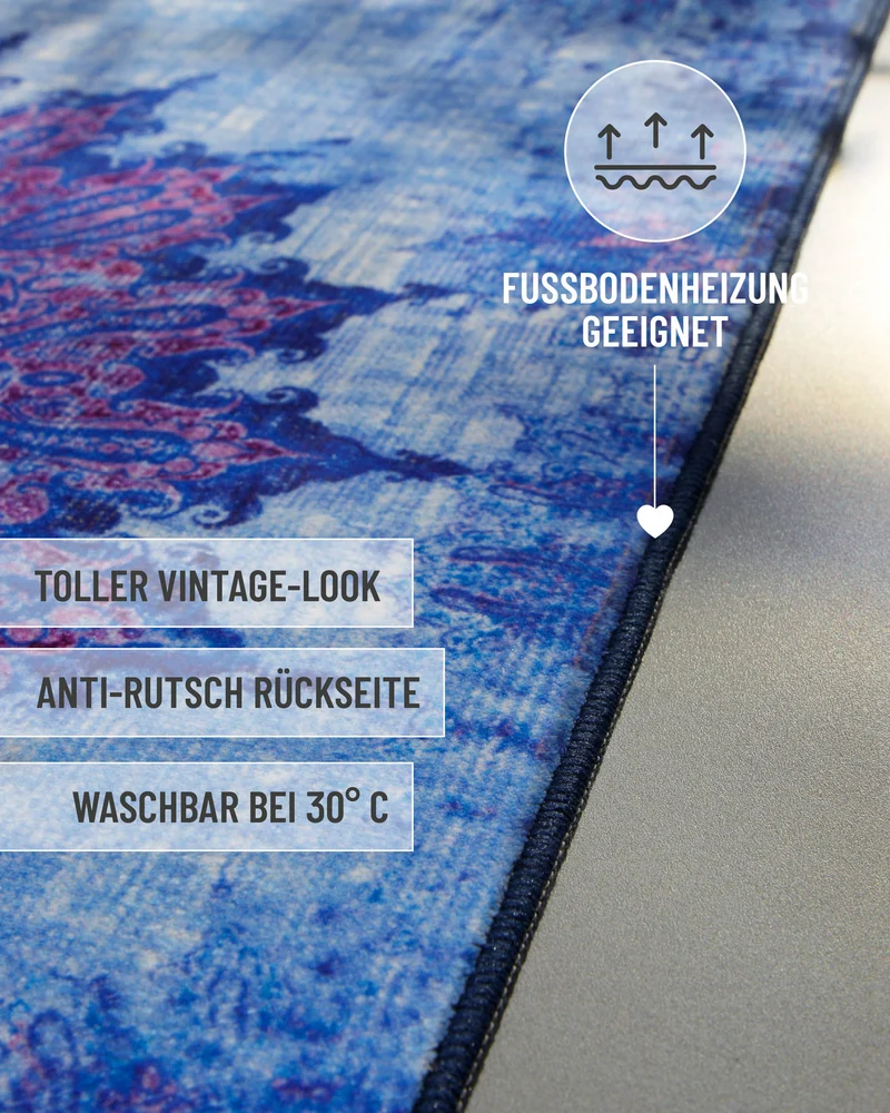 Badteppich Blau Multi "Healing" WECONhome