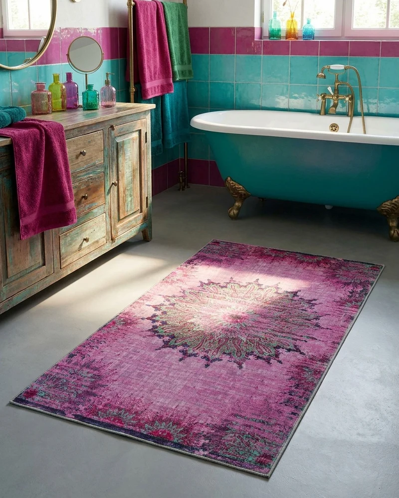 Badteppich Violett Multi "Healing" WECONhome
