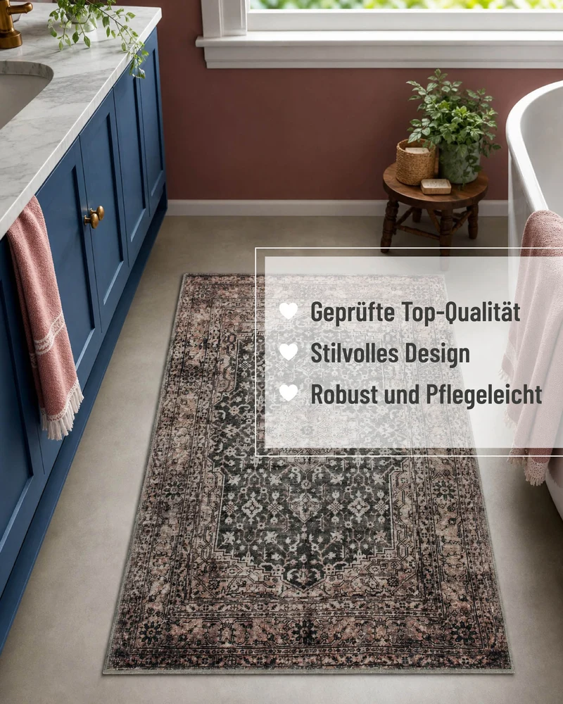 Badteppich Beige Grau "Ralph" WECONhome