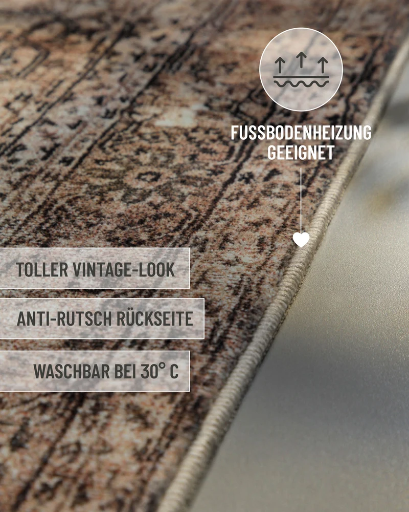 Badteppich Beige Grau "Ralph" WECONhome