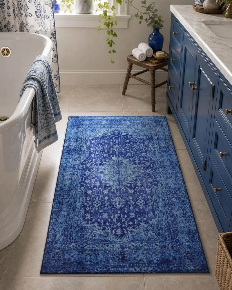 Badteppich Blau Multi "Ralph" WECONhome
