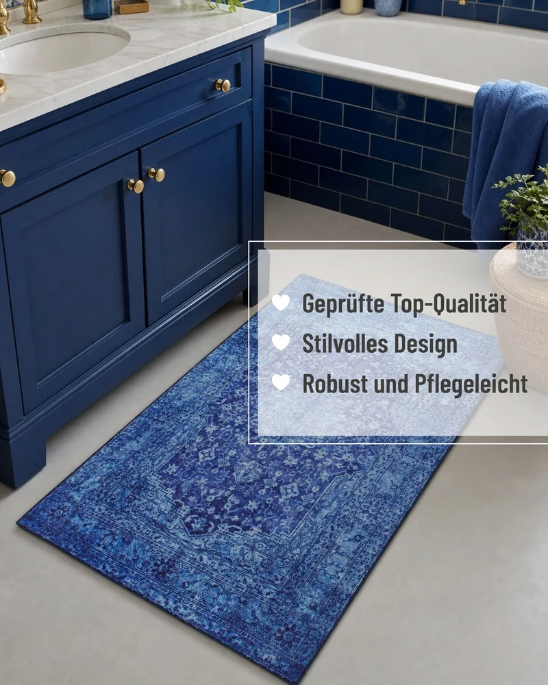 Badteppich Blau Multi "Ralph" WECONhome