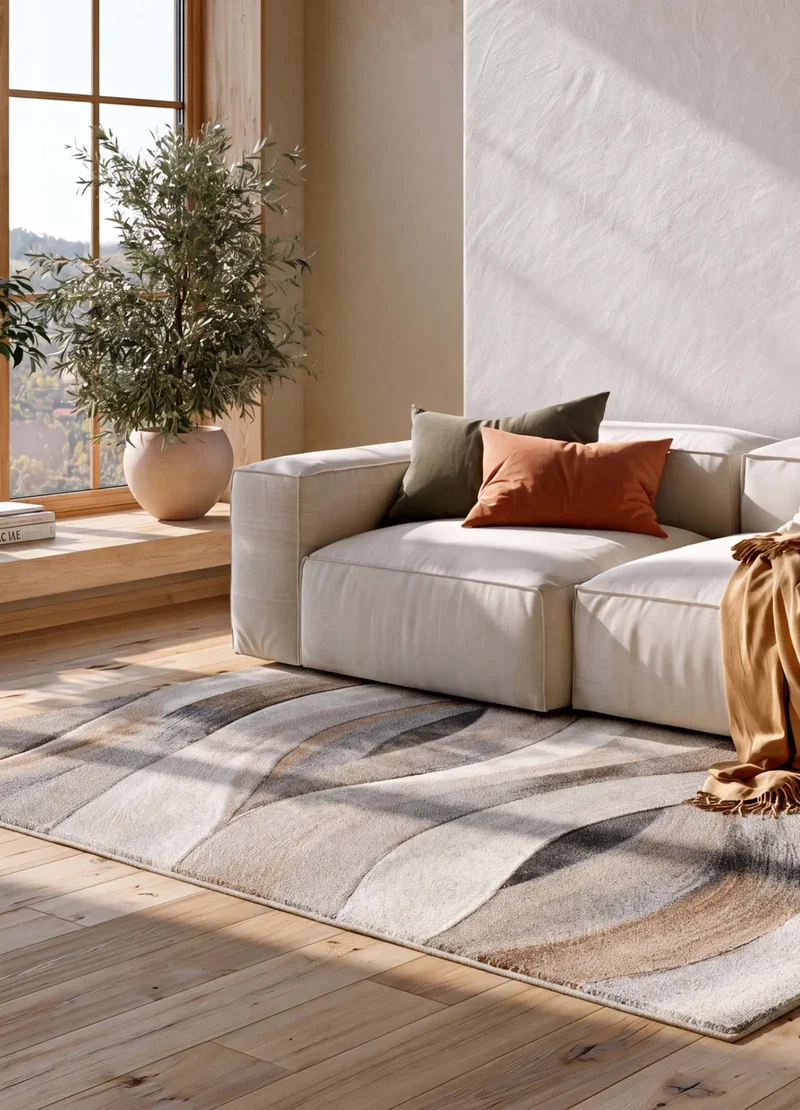 Alfombra abstracta Badet Beige 40126